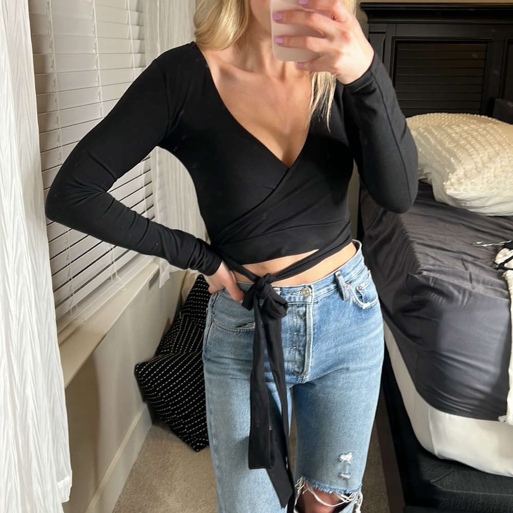 NWOT Wrap Long Sleeve T Shirt Blouse